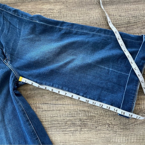 Frame Sweetzer High Water Cropped Jean Wide Leg Flare Stretch Sailor Pants 24 - Picture 8 of 17